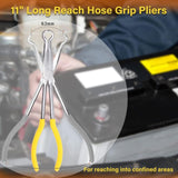 Darrahopens Auto Accessories > Auto Accessories Others > Automotive Repair & Speciality Tools Long Reach Pipe Grip Pliers 11 Inch Ring Nose Pliers 3/5 Inch Diameter Pipe Pliers Offset Spark Plug Boot Removal