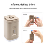 Darrahopens Auto Accessories > Auto Accessories Others > Automotive Repair & Speciality Tools Mini 3-in-1 Portable Camping Air Pump and Lantern 1200mAh Rechargeable Electric Pump with 5 Nozzles for Australian Outdoor Camping and Hiking