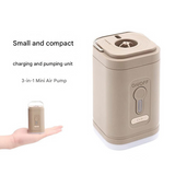 Darrahopens Auto Accessories > Auto Accessories Others > Automotive Repair & Speciality Tools Mini 3-in-1 Portable Camping Air Pump and Lantern 1200mAh Rechargeable Electric Pump with 5 Nozzles for Australian Outdoor Camping and Hiking