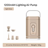 Darrahopens Auto Accessories > Auto Accessories Others > Automotive Repair & Speciality Tools Mini 3-in-1 Portable Camping Air Pump and Lantern 1200mAh Rechargeable Electric Pump with 5 Nozzles for Australian Outdoor Camping and Hiking