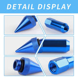 Darrahopens Auto Accessories > Auto Accessories Others > Automotive Repair & Speciality Tools New 20PCS M12X1.5 Cap Spiked Extended Tuner 60mm Aluminum Wheels Rims Lug Nuts Chrome Nuts Lug,Spiked Lug nut