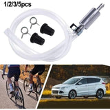 Darrahopens Auto Accessories > Auto Accessories Others > Automotive Repair & Speciality Tools Professional Brake Bleed Tool Set with Check Valve and Metal Hose Clamps for Vehicle Hydraulic Brake System Service Kit Silver