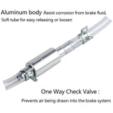 Darrahopens Auto Accessories > Auto Accessories Others > Automotive Repair & Speciality Tools Professional Brake Bleed Tool Set with Check Valve and Metal Hose Clamps for Vehicle Hydraulic Brake System Service Kit Silver