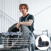 Darrahopens Auto Accessories > Auto Accessories Others > Automotive Repair & Speciality Tools Screw On Tire Plug, 70 Tire Repair Screws, Tire Repair Rubber Nail Kit, Tire Screw Plug Repair Kit, Spin Tire Repair Plug for Car, Motorcycle, Truck, Tractor Tire Puncture Repair