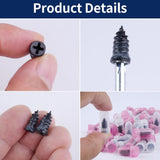 Darrahopens Auto Accessories > Auto Accessories Others > Automotive Repair & Speciality Tools Screw On Tire Plug, 70 Tire Repair Screws, Tire Repair Rubber Nail Kit, Tire Screw Plug Repair Kit, Spin Tire Repair Plug for Car, Motorcycle, Truck, Tractor Tire Puncture Repair