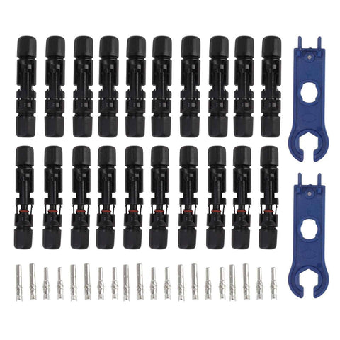 Darrahopens Auto Accessories > Auto Accessories Others > Automotive Repair & Speciality Tools Solar Connectors with 10 Pairs Male Female Plug Spanners Waterproof Flame Retardant Solar Panel Cable Connectors In Australia - Darrahopens