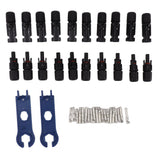 Darrahopens Auto Accessories > Auto Accessories Others > Automotive Repair & Speciality Tools Solar Connectors with 10 Pairs Male Female Plug Spanners Waterproof Flame Retardant Solar Panel Cable Connectors In Australia - Darrahopens