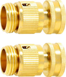 Darrahopens Auto Accessories > Auto Accessories Others > Automotive Repair & Speciality Tools Solid Brass Garden Hose Quick Connect Fittings - Leak-Free Hose Connector Set