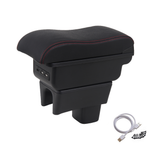 Darrahopens Auto Accessories > Auto Accessories Others > Automotive Repair & Speciality Tools Suzuki Swift 2005-2021 Center Central Storage Car Console Seat Armrest Box Durable ABS Armrest Box Replacement Double Layer Black With USB Cable