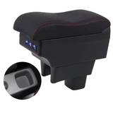 Darrahopens Auto Accessories > Auto Accessories Others > Automotive Repair & Speciality Tools Suzuki Swift 2005-2021 Center Central Storage Car Console Seat Armrest Box Durable ABS Armrest Box Replacement Double Layer Black With USB Cable