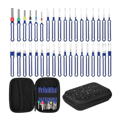 Darrahopens Auto Accessories > Auto Accessories Others > Automotive Repair & Speciality Tools Terminal Removal Tool Kit 36 Piece Pin Extractor Stripping Kit for Electrical Cable Connector
