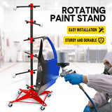 Darrahopens Auto Accessories > Auto Accessories Others > Automotive Repair & Speciality Tools Universal Auto Paint Stand Panel Tree Paint Rotating Stand Center Post Hang Paint Spray with 4 Wheels and 6 Hooks for Automotive Doors Fenders Bumpers