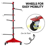 Darrahopens Auto Accessories > Auto Accessories Others > Automotive Repair & Speciality Tools Universal Auto Paint Stand Panel Tree Paint Rotating Stand Center Post Hang Paint Spray with 4 Wheels and 6 Hooks for Automotive Doors Fenders Bumpers