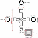 Darrahopens Auto Accessories > Auto Accessories Others > Automotive Repair & Speciality Tools Universal Cross Wrench, Practical 4-Way Multifunctional Wrench, Silver Control Cabinet Key, Used For Water And