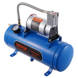 Darrahopens Auto Accessories > Auto Accessories Others > Automotive Repair & Speciality Tools VEVOR 12V Air Compressor with Tank 1.6 Gallon/6 L, Train Horn Air Compressor, 120 psi Working Pressure Onboard Air Compressor System for Train Air Horns, Inflating Tires, Air Mattresses