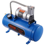Darrahopens Auto Accessories > Auto Accessories Others > Automotive Repair & Speciality Tools VEVOR 12V Air Compressor with Tank 1.6 Gallon/6 L, Train Horn Air Compressor, 120 psi Working Pressure Onboard Air Compressor System for Train Air Horns, Inflating Tires, Air Mattresses