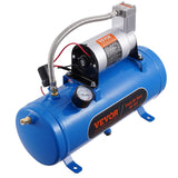 Darrahopens Auto Accessories > Auto Accessories Others > Automotive Repair & Speciality Tools VEVOR 12V Air Compressor with Tank 1.6 Gallon/6 L, Train Horn Air Compressor, 120 psi Working Pressure Onboard Air Compressor System for Train Air Horns, Inflating Tires, Air Mattresses