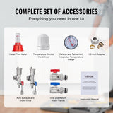 Darrahopens Auto Accessories > Auto Accessories Others > Automotive Repair & Speciality Tools VEVOR 2-Branch Radiant Heat Manifold, 1/2" PEX Tubing Manifold, Stainless Steel PEX Manifold for Hydronic Radiant Floor Heating, Radiant Heat PEX Manifold Kit with 1/2" Adapters Included