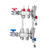 Darrahopens Auto Accessories > Auto Accessories Others > Automotive Repair & Speciality Tools VEVOR 2-Branch Radiant Heat Manifold, 1/2" PEX Tubing Manifold, Stainless Steel PEX Manifold for Hydronic Radiant Floor Heating, Radiant Heat PEX Manifold Kit with 1/2" Adapters Included