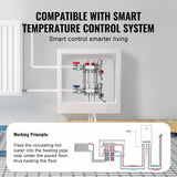 Darrahopens Auto Accessories > Auto Accessories Others > Automotive Repair & Speciality Tools VEVOR 2-Branch Radiant Heat Manifold, 1/2" PEX Tubing Manifold, Stainless Steel PEX Manifold for Hydronic Radiant Floor Heating, Radiant Heat PEX Manifold Kit with 1/2" Adapters Included