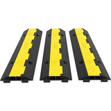 Darrahopens Auto Accessories > Auto Accessories Others > Automotive Repair & Speciality Tools VEVOR 3 Pcs 2-Cable Rubber Electrical Wire Cover Cord Protector Ramp 11000 lbs