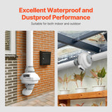 Darrahopens Auto Accessories > Auto Accessories Others > Automotive Repair & Speciality Tools VEVOR 4" to 4.5" Radon Mitigation Fan System Quiet 380CFM Inline Duct Waterproof