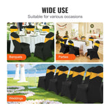 Darrahopens Auto Accessories > Auto Accessories Others > Automotive Repair & Speciality Tools VEVOR 50 PCS Black Chair Covers Polyester Spandex Stretch Wedding Party Banquet