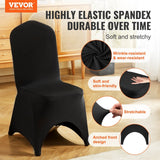 Darrahopens Auto Accessories > Auto Accessories Others > Automotive Repair & Speciality Tools VEVOR 50 PCS Black Chair Covers Polyester Spandex Stretch Wedding Party Banquet