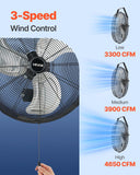 Darrahopens Auto Accessories > Auto Accessories Others > Automotive Repair & Speciality Tools VEVOR 615mm Industrial Wall Mount Fan 3 Speed 4650 CFM for Garage Greenhouse