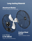 Darrahopens Auto Accessories > Auto Accessories Others > Automotive Repair & Speciality Tools VEVOR 615mm Industrial Wall Mount Fan 3 Speed 4650 CFM for Garage Greenhouse