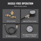 Darrahopens Auto Accessories > Auto Accessories Others > Automotive Repair & Speciality Tools VEVOR Compression Tester Adapter Kit, 9 Pcs Automotive Engine Cylinder Leak Down Compression Test, Accurate Dual Scale Pressure Gauge 0-300 psi, with Long Reach Hoses and Case for Engine Cylinders
