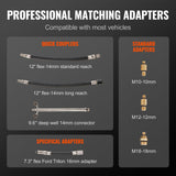 Darrahopens Auto Accessories > Auto Accessories Others > Automotive Repair & Speciality Tools VEVOR Compression Tester Adapter Kit, 9 Pcs Automotive Engine Cylinder Leak Down Compression Test, Accurate Dual Scale Pressure Gauge 0-300 psi, with Long Reach Hoses and Case for Engine Cylinders