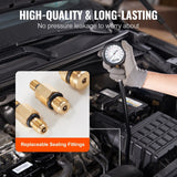 Darrahopens Auto Accessories > Auto Accessories Others > Automotive Repair & Speciality Tools VEVOR Compression Tester Adapter Kit, 9 Pcs Automotive Engine Cylinder Leak Down Compression Test, Accurate Dual Scale Pressure Gauge 0-300 psi, with Long Reach Hoses and Case for Engine Cylinders