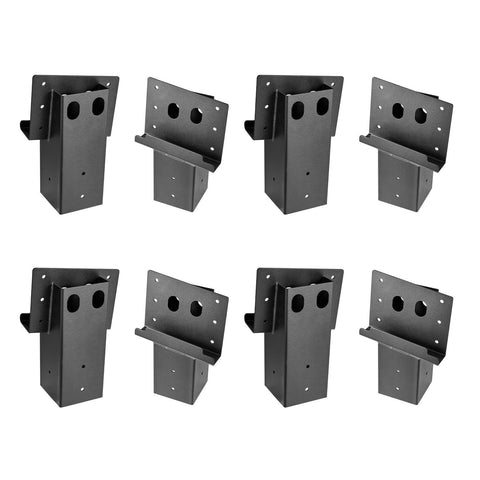 Darrahopens Auto Accessories > Auto Accessories Others > Automotive Repair & Speciality Tools VEVOR Deer Blind Brackets, Outdoor 3.6x3.6 Platform Bracket, Fit 3.5x3.5 In / 88.9x88.9 mm Lumber, 2204lbs/1000kg Capacity Steel Elevator Brackets for Deer Stand, Hunting Blinds, Shooting Shack, 8 Pcs