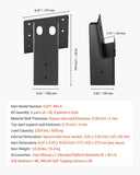Darrahopens Auto Accessories > Auto Accessories Others > Automotive Repair & Speciality Tools VEVOR Deer Blind Brackets, Outdoor 3.6x3.6 Platform Bracket, Fit 3.5x3.5 In / 88.9x88.9 mm Lumber, 2204lbs/1000kg Capacity Steel Elevator Brackets for Deer Stand, Hunting Blinds, Shooting Shack, 8 Pcs