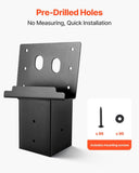Darrahopens Auto Accessories > Auto Accessories Others > Automotive Repair & Speciality Tools VEVOR Deer Blind Brackets, Outdoor 3.6x3.6 Platform Bracket, Fit 3.5x3.5 In / 88.9x88.9 mm Lumber, 2204lbs/1000kg Capacity Steel Elevator Brackets for Deer Stand, Hunting Blinds, Shooting Shack, 8 Pcs