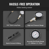 Darrahopens Auto Accessories > Auto Accessories Others > Automotive Repair & Speciality Tools VEVOR Diesel Engine Compression Tester, 18 pcs Cylinder Pressure Test Tool Kit, with 0-1000 psi Gauge and Adapters, Diesel Injector Tester Check Cylinders in Diesel Trucks, Tractors, Equipment