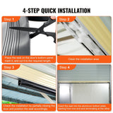 Darrahopens Auto Accessories > Auto Accessories Others > Automotive Repair & Speciality Tools VEVOR Garage Door Seals Bottom Rubber, U Shape +O Ring Combination Garage Door Bottom Weather Seal, 10ft Weatherproofing Garage Door Seal, 5/16 inch T-ends and 3 3/4 inch Width, for Doors, Black