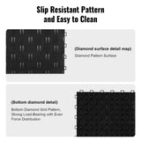Darrahopens Auto Accessories > Auto Accessories Others > Automotive Repair & Speciality Tools VEVOR Garage Tiles Interlocking, 12 x 12 x 0.53 inch 25 Pack Garage Floor Covering Tiles, Non-Slip Double-Sided Texture Garage Flooring Tiles, for Garages, Basements, Repair Shops, Black