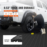 Darrahopens Auto Accessories > Auto Accessories Others > Automotive Repair & Speciality Tools VEVOR Garage Tiles Interlocking, 12 x 12 x 0.53 inch 25 Pack Garage Floor Covering Tiles, Non-Slip Double-Sided Texture Garage Flooring Tiles, for Garages, Basements, Repair Shops, Black