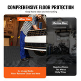Darrahopens Auto Accessories > Auto Accessories Others > Automotive Repair & Speciality Tools VEVOR Garage Tiles Interlocking, 12 x 12 x 0.53 inch 25 Pack Garage Floor Covering Tiles, Non-Slip Double-Sided Texture Garage Flooring Tiles, for Garages, Basements, Repair Shops, Black