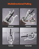 Darrahopens Auto Accessories > Auto Accessories Others > Automotive Repair & Speciality Tools VEVOR Gear Puller Set, 76.2 mm/101.6 mm/152.4 mm/203.2 mm 3 Jaw Bearing Puller with Reversible Jaws, 2 Jaw/3 Jaw Pulley Puller, 4 PCS Bearing Puller Tool Kit for Pulley Gear Bearing Flywheel Removal