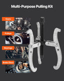 Darrahopens Auto Accessories > Auto Accessories Others > Automotive Repair & Speciality Tools VEVOR Gear Puller Set, 76.2 mm/101.6 mm/152.4 mm/203.2 mm 3 Jaw Bearing Puller with Reversible Jaws, 2 Jaw/3 Jaw Pulley Puller, 4 PCS Bearing Puller Tool Kit for Pulley Gear Bearing Flywheel Removal