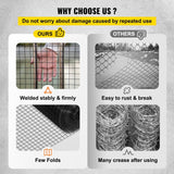 Darrahopens Auto Accessories > Auto Accessories Others > Automotive Repair & Speciality Tools VEVOR Hardware Cloth, 24\" x50\' & 1\"x1\" Mesh Size, Galvanized Steel Vinyl Coated 16 Gauge Welded Wire with A Cutting Plier & A Pair of Fabric Gloves, for Garden Fencing & Pet Enclosures, Black