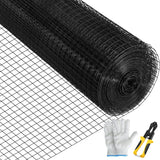 Darrahopens Auto Accessories > Auto Accessories Others > Automotive Repair & Speciality Tools VEVOR Hardware Cloth, 24\" x50\' & 1\"x1\" Mesh Size, Galvanized Steel Vinyl Coated 16 Gauge Welded Wire with A Cutting Plier & A Pair of Fabric Gloves, for Garden Fencing & Pet Enclosures, Black