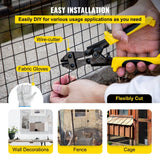 Darrahopens Auto Accessories > Auto Accessories Others > Automotive Repair & Speciality Tools VEVOR Hardware Cloth, 24\" x50\' & 1\"x1\" Mesh Size, Galvanized Steel Vinyl Coated 16 Gauge Welded Wire with A Cutting Plier & A Pair of Fabric Gloves, for Garden Fencing & Pet Enclosures, Black