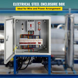 Darrahopens Auto Accessories > Auto Accessories Others > Automotive Repair & Speciality Tools VEVOR NEMA Steel Enclosure, 12 x 12 x 6''steel electrical box
electrical enclosur NEMA 4X Steel Electrical Box, IP66 Waterproof & Dustproof, Outdoor/Indoor Electrical Junction Box, with Mounting Plat