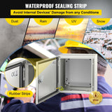 Darrahopens Auto Accessories > Auto Accessories Others > Automotive Repair & Speciality Tools VEVOR NEMA Steel Enclosure, 12 x 12 x 6''steel electrical box
electrical enclosur NEMA 4X Steel Electrical Box, IP66 Waterproof & Dustproof, Outdoor/Indoor Electrical Junction Box, with Mounting Plat
