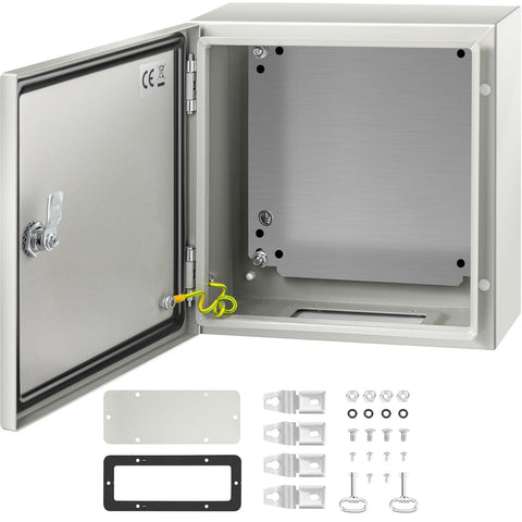 Darrahopens Auto Accessories > Auto Accessories Others > Automotive Repair & Speciality Tools VEVOR NEMA Steel Enclosure, 12 x 12 x 6''steel electrical box
electrical enclosur NEMA 4X Steel Electrical Box, IP66 Waterproof & Dustproof, Outdoor/Indoor Electrical Junction Box, with Mounting Plat