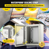 Darrahopens Auto Accessories > Auto Accessories Others > Automotive Repair & Speciality Tools VEVOR NEMA Steel Enclosure, 25 x 20 x 15 cm NEMA 4X Steel Electrical Box, IP66 Waterproof & Dustproof, Outdoor/Indoor Electrical Junction Box, with Mounting Plate